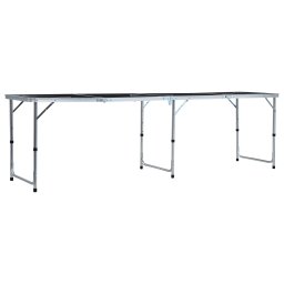 vidaXL Bierpongtafel inklapbaar 240 cm zwart