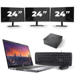 Dell Precision 3550 - Intel Core i7-10e Generatie - 15 inch - 8GB RAM - 256GB SSD - Windows 11 + 3x 24 inch Monitor