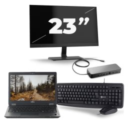 Fujitsu LifeBook U727 - Intel Core i7-7e Generatie - 12 inch - 8GB RAM - 256GB SSD - Windows 11 + 1x 23 inch Monitor