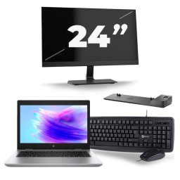 HP ProBook 640 G5 - Intel Core i5-8e Generatie - 14 inch - 8GB RAM - 256GB SSD - Windows 11 + 1x 24 inch Monitor