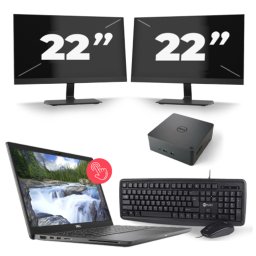 Dell Latitude 7310 - Intel Core i7-10e Generatie - 13 inch - 8GB RAM - 256GB SSD - Windows 11 + 2x 22 inch Monitor