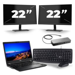 Fujitsu LifeBook E549 - Intel Core i5-8e Generatie - 14 inch - 8GB RAM - 256GB SSD - Windows 11 + 2x 22 inch Monitor