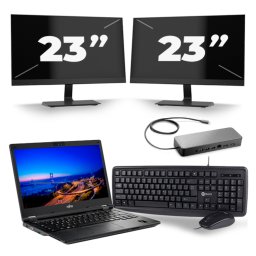 Fujitsu LifeBook E549 - Intel Core i5-8e Generatie - 14 inch - 8GB RAM - 256GB SSD - Windows 11 + 2x 23 inch Monitor