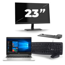 HP ProBook 445 G7 - AMD Ryzen 3 4300U - 14 inch - 8GB RAM - 256GB SSD - Windows 10 + 1x 23 inch Monitor