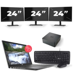 Dell Latitude 7310 - Intel Core i5-10e Generatie - 13 inch - 16GB RAM - 256GB SSD - Windows 11 Home + 3x 24 inch Monitor