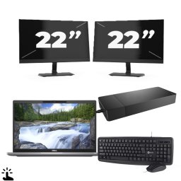 Dell Latitude 7320 - Intel Core i5-11e Generatie - 13 inch - Touch - 16GB RAM - 256GB SSD - Windows 11 Home + 2x 22 inch Monitor