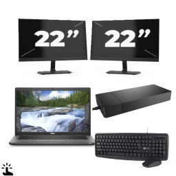 Dell Latitude 7330 - Intel Core i5-12e Generatie - 13 inch - Touch - 16GB RAM - 256GB SSD - Windows 11 Home + 2x 22 inch Monitor