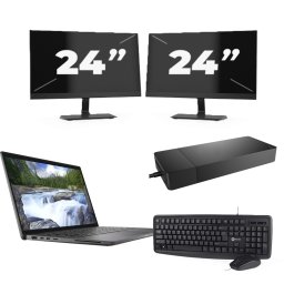 Dell Latitude 7410 - Intel Core i7-10e Generatie - 14 inch - 16GB RAM - 256GB SSD - Windows 11 Home + 2x 24 inch Monitor