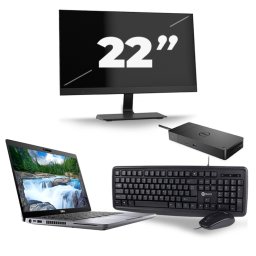 Dell Latitude 5410 - Intel Core i5-10e Generatie - 14 inch - 8GB RAM - 256GB SSD - Windows 11 + 1x 22 inch Monitor