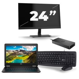 Dell Latitude E7270 - Intel Core i7-6e Generatie - 12 inch - 8GB RAM - 256GB SSD - Windows 11 + 1x 24 inch Monitor