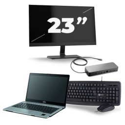 Fujitsu LifeBook S938 - Intel Core i7-8e Generatie - 13 inch - 8GB RAM - 256GB SSD - Windows 11 + 1x 23 inch Monitor