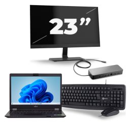 Fujitsu LifeBook U749 - Intel Core i5-8e Generatie - 14 inch - 8GB RAM - 256GB SSD - Windows 11 + 1x 23 inch Monitor