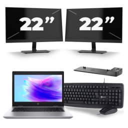 HP ProBook 640 G5 - Intel Core i5-8e Generatie - 14 inch - 8GB RAM - 256GB SSD - Windows 11 + 2x 22 inch Monitor