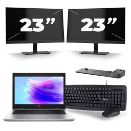 HP ProBook 640 G5 - Intel Core i5-8e Generatie - 14 inch - 8GB RAM - 256GB SSD - Windows 11 + 2x 23 inch Monitor