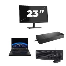Lenovo ThinkPad P53 - Intel Core i7-9e Generatie - 15 inch - 8GB RAM - 256GB SSD - Windows 11 Home + 1x 23 inch Monitor