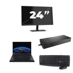 Lenovo ThinkPad P53 - Intel Core i7-9e Generatie - 15 inch - 8GB RAM - 256GB SSD - Windows 11 Home + 1x 24 inch Monitor