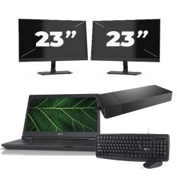 Fujitsu LIFEBOOK E5411 - Intel Core i5-11e Generatie - 14 inch - 8GB RAM - 256GB SSD - Windows 11 Home + 2x 23 inch Monitor