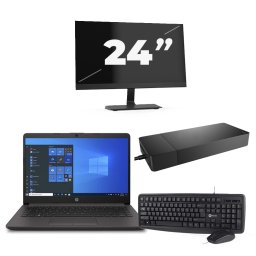 HP 240 G8 - Intel Core i3-10e Generatie - 14 inch - 8GB RAM - 256GB SSD - Windows 11 Home + 1x 24 inch Monitor