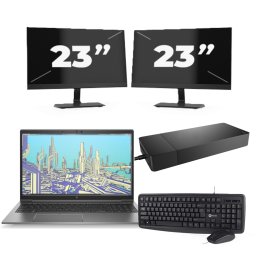 HP ZBook Firefly 15 G8 - Intel Core i7-11e Generatie - 15 inch - 8GB RAM - 256GB SSD - Windows 11 Home + 2x 23 inch Monitor