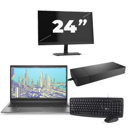 HP ZBook Firefly 15 G8 - Intel Core i7-11e Generatie - 15 inch - 8GB RAM - 256GB SSD - Windows 11 Home + 1x 24 inch Monitor