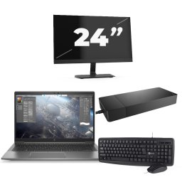 HP ZBook Firefly 14 G7 - Intel Core i7-10e Generatie - 14 inch - 16GB RAM - 256GB SSD - Windows 11 Home + 1x 24 inch Monitor