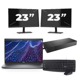 Dell Latitude 5430 - Intel Core i3-12e Generatie - 14 inch - 8GB RAM - 256GB SSD - Windows 11 Home + 2x 23 inch Monitor
