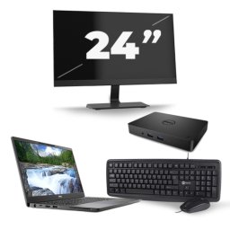 Dell Latitude 7300 - Intel Core i5-8e Generatie - 13 inch - 8GB RAM - 256GB SSD - Windows 11 + 1x 24 inch Monitor