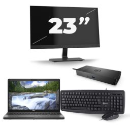 Dell Precision 3541 - Intel Core i7-9e Generatie - 15 inch - 8GB RAM - 256GB SSD - Windows 11 + 1x 23 inch Monitor