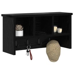 vidaXL Wandgemonteerde kapstok Muurmontage Zwart Eiken 50 x 16 x 26 cm