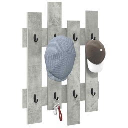 vidaXL Wandgemonteerde kapstok Muurmontage Beton Grijs 60 x 3 x 82 cm