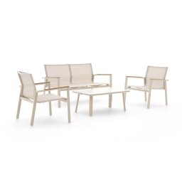 + 15% kassakorting | Forza Asmonte stoel-bank loungeset 4-delig - Laagste prijsgarantie!