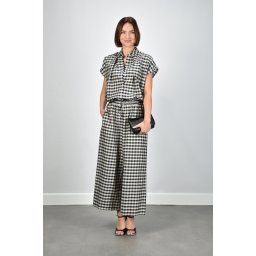 Weekend Max Mara broek Donare 001 navy vichy