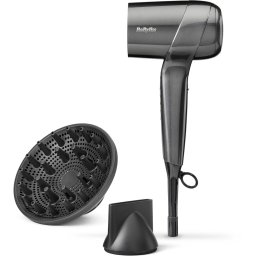 BaByliss Titanium Shine Föhn D6200DE - Compacte en Krachtige Haardroger met Diffuser - Lichtgewicht Digitale Motor - Ionische functie -