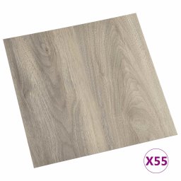 vidaXL Vloerplanken 5,11 m² 55 pcs PVC Houtkleur