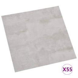vidaXL Vloerplanken 5,11 m² 55 pcs PVC Grijs en Lichtgrijs