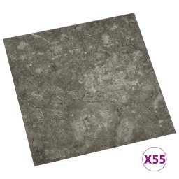 vidaXL Vloerplanken 5,11 m² 55 pcs PVC Grijs en Wit