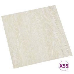 vidaXL Vloerplanken 5,11 m² 55 pcs PVC Crèmewit