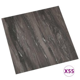 vidaXL Vloerplanken 55 pcs Donkergrijs 5,11 m² PVC