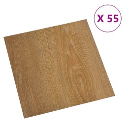 vidaXL Vloerplanken 55 pcs Bruin 5,11 m² PVC