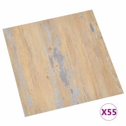 vidaXL Vloerplanken 5,11 m² 55 pcs PVC Bruin en Grijs