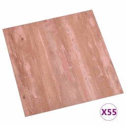 vidaXL Vloerplanken 55 pcs Rood 5,11 m² PVC