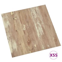 vidaXL Vloerplanken 5,11 m² 55 pcs PVC Crème en Lichtbruin