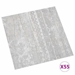vidaXL Vloerplanken 5,11 m² 55 pcs PVC Lichtgrijs en wit.