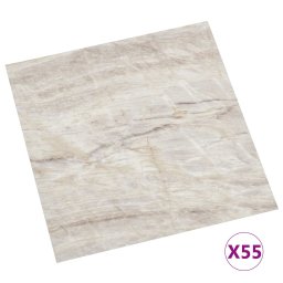vidaXL Vloerplanken 5,11 m² 55 pcs PVC Bruin en beige