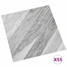 vidaXL Vloerplanken 55 pcs Grijs 5,11 m² PVC