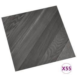 vidaXL Vloerplanken 55 pcs Grijs 5,11 m² PVC