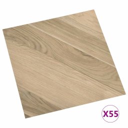 vidaXL Vloerplanken 55 pcs Bruin 5,11 m² PVC