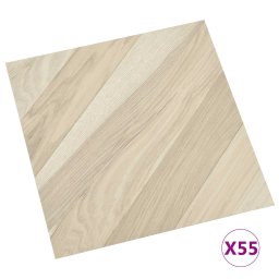 vidaXL Vloerplanken 55 pcs Beige 5,11 m² PVC