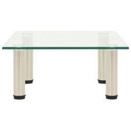 vidaXL Tv-meubel 40x35x17 cm gehard glas transparant
