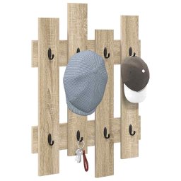 vidaXL Wandgemonteerde kapstok Muurmontage Sonoma Eiken 60 x 3 x 82 cm